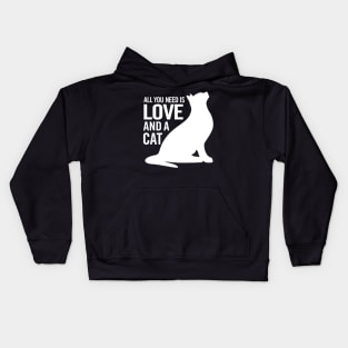 All You Need is Love and a Cat Kids Hoodie